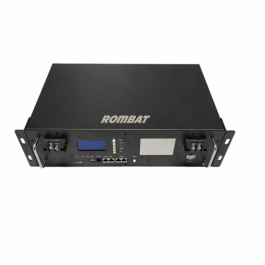 Baterie Litiu-Ion 25.6V 100Ah, model RBTM100-24 montabilă în rack de 19", cu celule LiFePO4,in concordanță cu standardul UN38.3. Certificat CE și MSDS, conexiuni terminale de tip șurub; Tensiune: 25.6