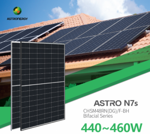 Panou Fotovoltaic Monocristalin ASTRONERGY ASTRO N7s CHSM48RN(DG)/F-BH Bifacial, N-type TOPCon 4.0, 455W, 22.3% Module Efficiency, Black Frame, 1762x1134x30mm, IP68, 96 celule [6X16]