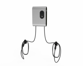 FOXESS EV Charger AC 2*22kW, 5M Cable, Bluetooth/WIFI/RFID/OCPP1.6J/LAN, TypeA RCD+MID meter, 4G sim slot, PLC modul, IP55