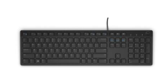Dell Wired Keyboard - KB216 - US International (QWERTY) - Black - (RTL BOX)