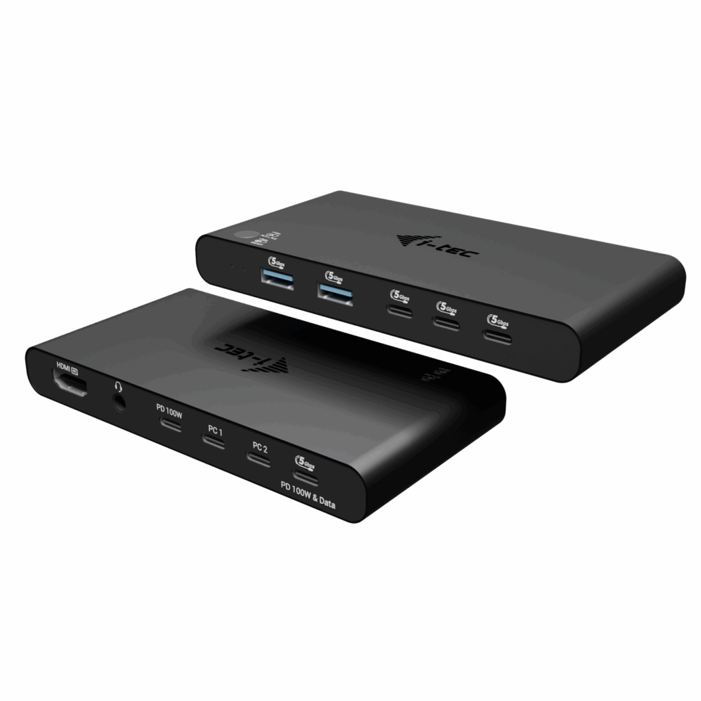 I-TEC KVM HDMI DOCK FOR 2 HOSTS/POWER DELIVERY 2X 100W