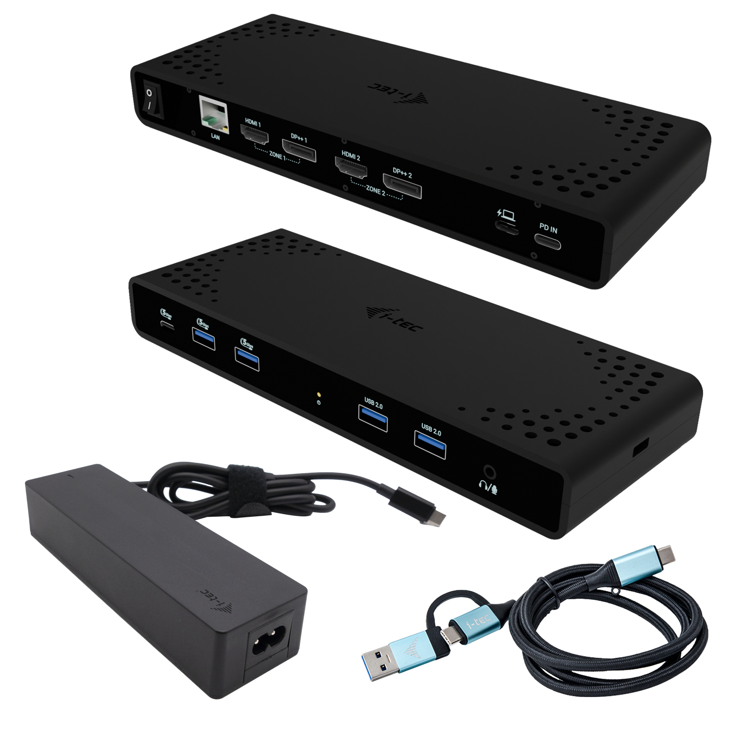 I-TEC UNIVERSAL DUAL 4K DOCK PD/85W INCL. USB-C CHARGER 100W