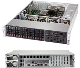 2U BARE 2XEON C621 16X2.5HS/1200WR 4TB SAS3 2X10G 5PCIE