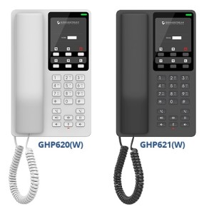 GHP620W Grandstream telefon IP 2 linii PoE WiFi, conector USB type C alb